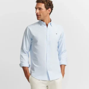 Camisa sport oxford celeste