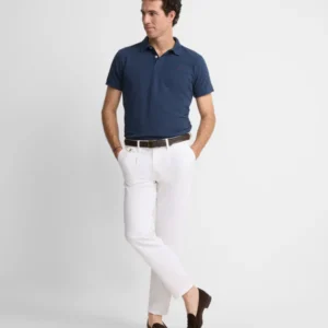 Polo clasico liso azul marino