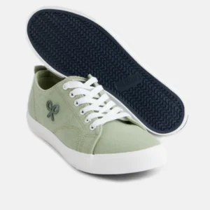 Zapatilla clasica lona verde claro