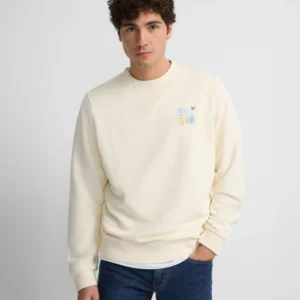 Sudadera geometric design crema