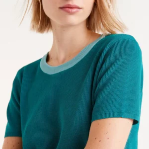 Top punto manga corta verde
