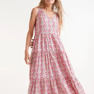 Vestido midi tirantes estampado Sugar