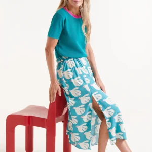 Falda midi rayón LENZING™ ECOVERO™ estampado Dove