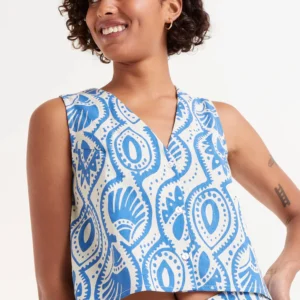 Top sin mangas estampado Aquaria