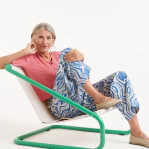 Pantalón recto estampado Aquaria