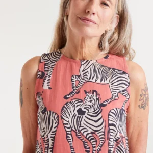 Vestido midi estampado Safari