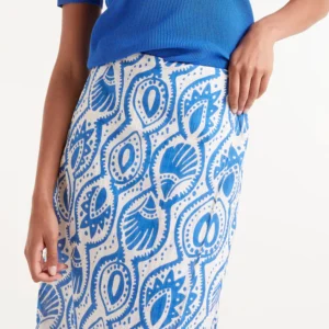 Falda midi estampado Aquaria