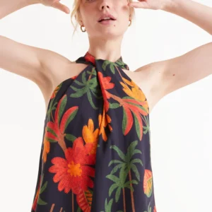 Top halter estampado floral Famara