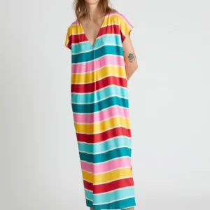 Kaftan largo estampado Colour Wave