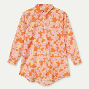 Camisa oversize estampado Rubra Orange